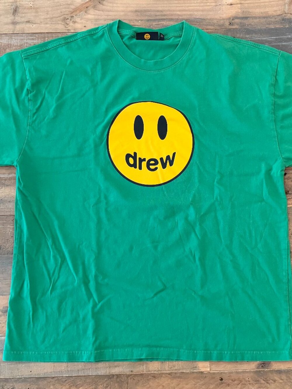 Drew House Mascot Men's Green Oversized Smiley Shirt XL